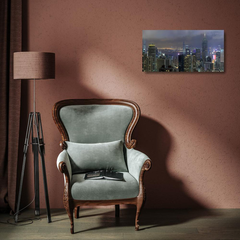 Wan Chai, paysage urbain de Hong Kong, H 9 po x l 18 po