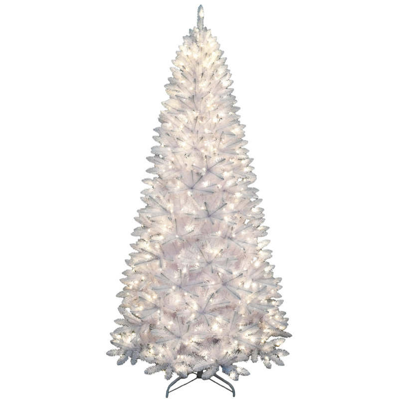 8' PVC White Iridescent Christmas Tree