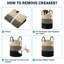 Panier à linge en tissu noir moderne brun - portable, capacité 72L-522031809