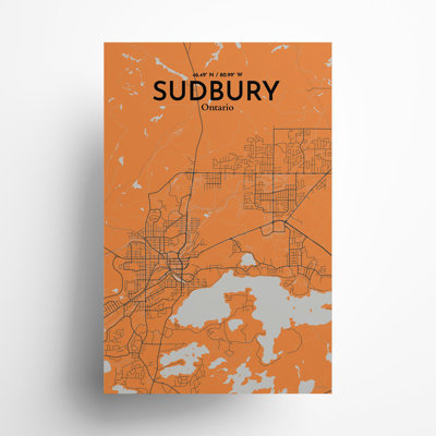 Sudbury City Map, impression