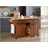 Kitchen Island With Rubber Wood Countertop, Kitchen Cart On 5 Wheels With Storage Cabinet And 2 Top Drawers And A Center Double Layered Storage Drawer For Dinning Room-1452660265
