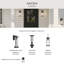 Très grande applique murale d'extérieur noir mat à 1 lumière 18 "avec panneaux en verre transparent Kagen-127681315-130769900