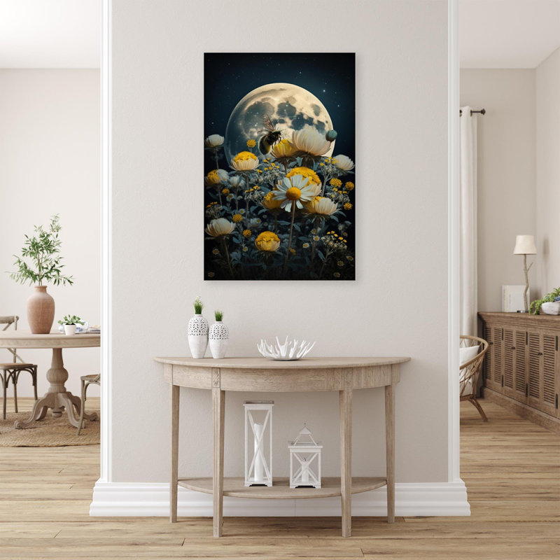 «Wildflowers Under the Mooonlight», impression sur toile tendue, H 36 po x l 24 po x P 1,25 po