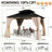 10'x12' Patio Solid Wood Outdoor Hardtop Gazebo with Double Steel Roof-124659570