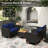 4 Pcs Wicker Patio Furniture Set With Removable Cushions Storage Coffee Table-359246148
