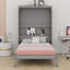 Grand lit escamotable mural avec tablettes