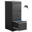 Classeur vertical en métal verrouillable à 3 tiroirs de 15,2 po de largeur - Rangement de bureau à domicile robuste pour format A4 / lettre / légal / F4, assemblage requis-656398689