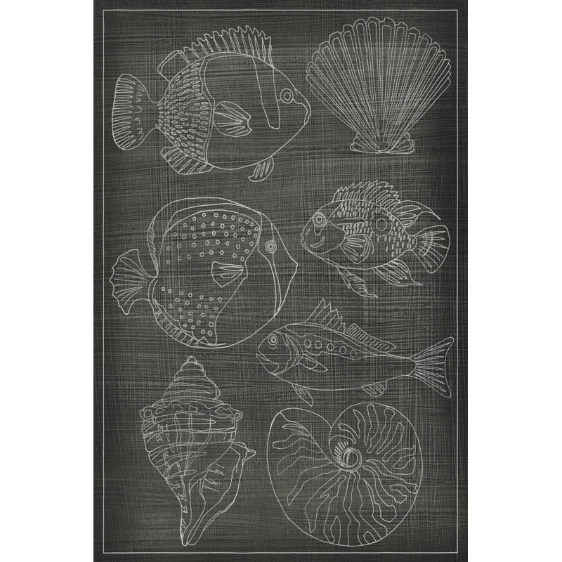 Sea Chart I - Wrapped Canvas Print, 76cm H x 51cm W x 3.8cm D