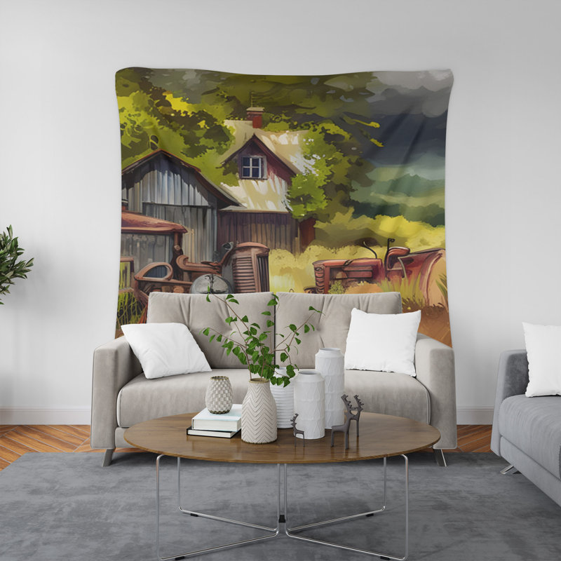 Tapisserie murale, H 80 po x l 68 po
