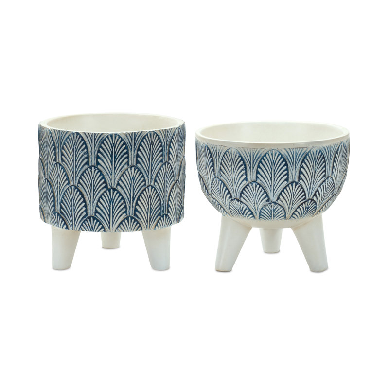 Dawnie 2-Piece Resin Pot Planter Set