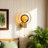 Hardwired Modern Gold Wall Sconce, 1 G125 Bulb (1800K Soft White) Included, Globe Glass Wall Light with Pull Chain, Art Deco Sconce for Bedroom, Living Room, Bathroom Vanity, Hallway-1559408102
