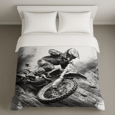 Motocross Bedding Sports Duvet Cover Industrial