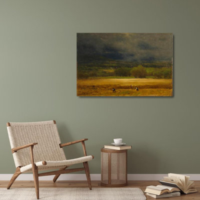 «The Wheat Field» par George Inness - Art mural sur toile tendue avec châssis
