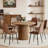 42"L Round Mordern Pedestal Fluted Dining Table Set For 4-6 With 34.5" Dining Chair-1923873669-1923873668