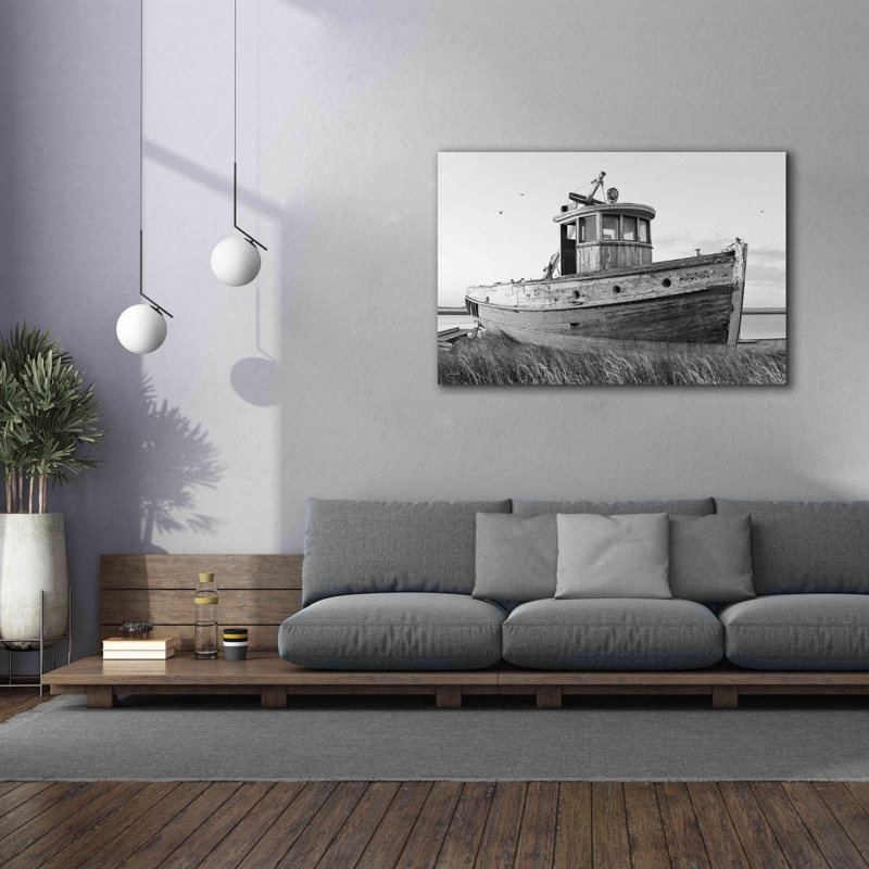 «This Old Boat I» par Lori Deiter, art mural sur toile, H 40 po x l 60 po x P 1,5 po