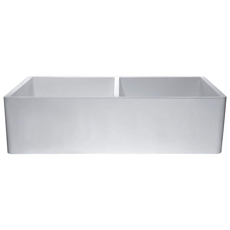 Évier de cuisine à double cuve réversible L 35 po x l 18 po Petima
