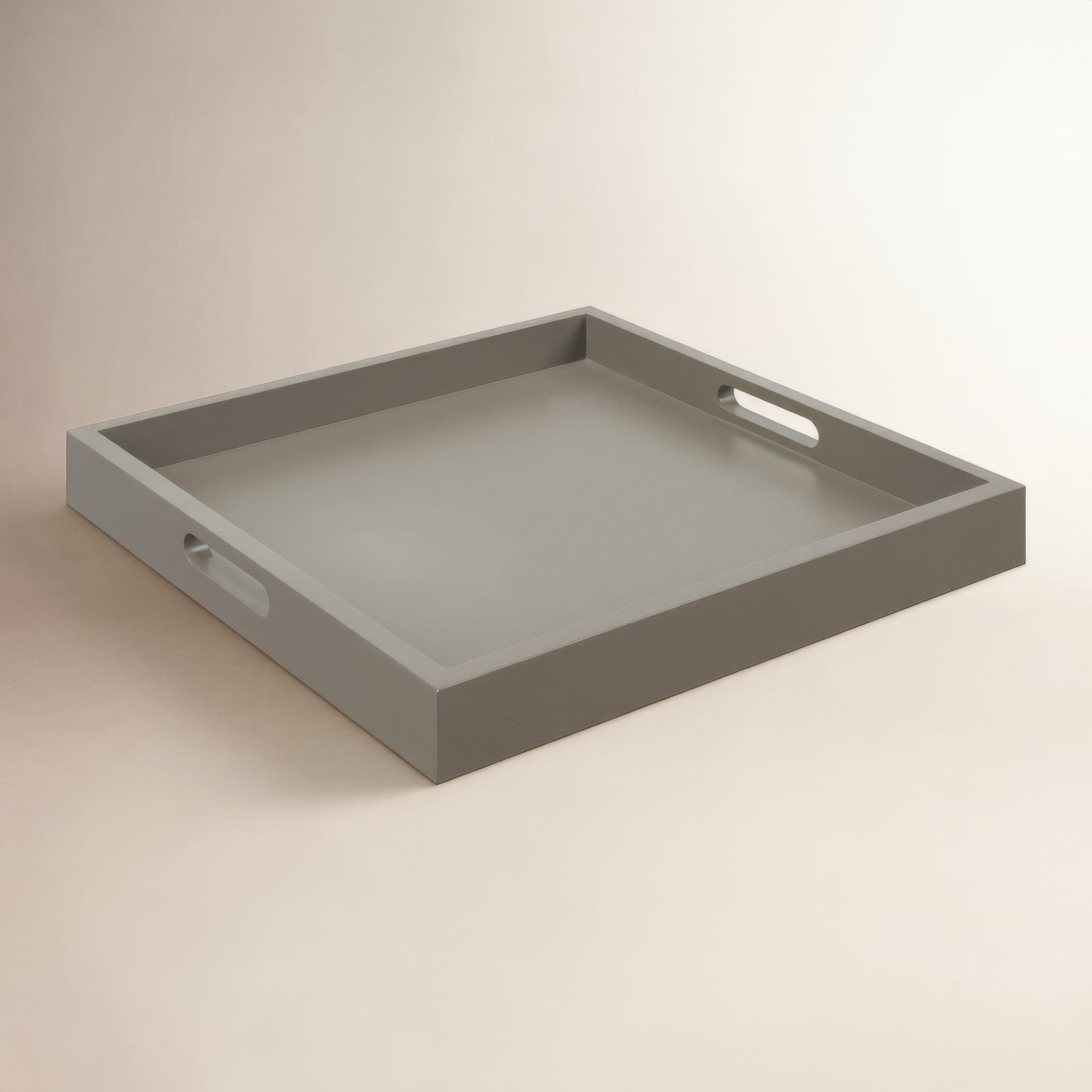Burke Decorative Tray, Gray