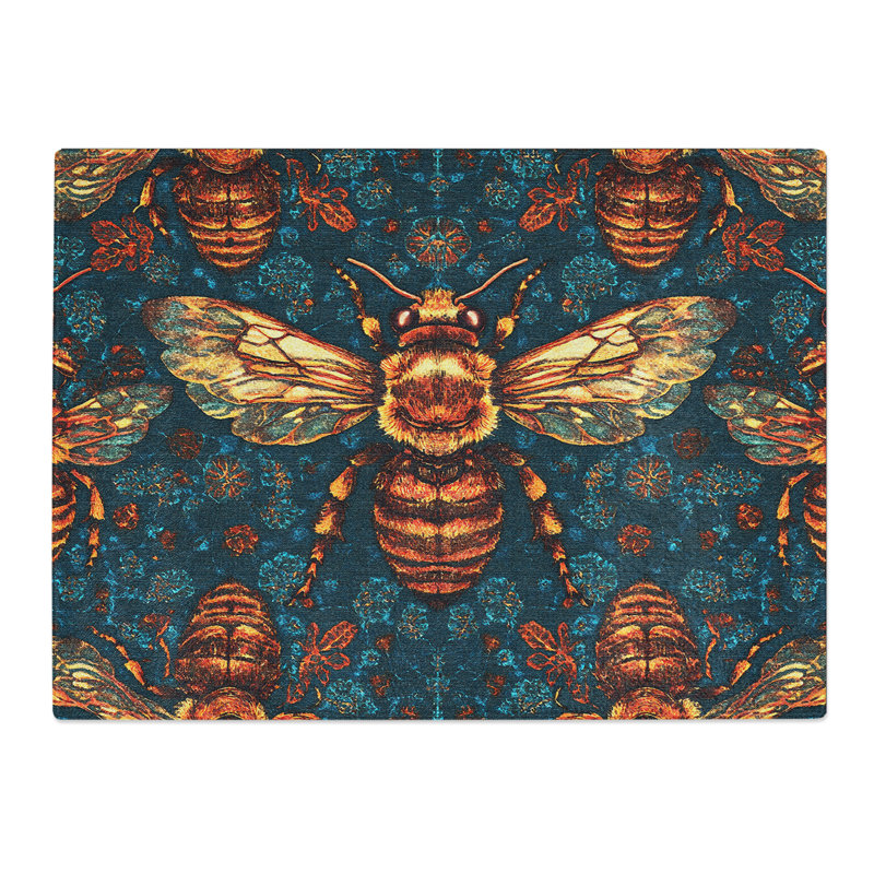 Bee Pattern  Glass Chopping Board
