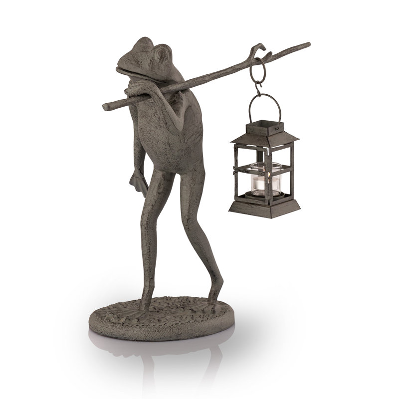 Sculpture de grenouille qui marche