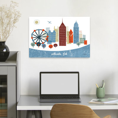 Art coloré de la ville abstraite colorée d'Atlanta