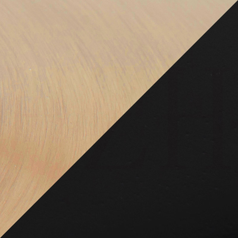 Table de salle à manger ou de bar réglable Contemporary Glam en métal doré et bois noir, Black