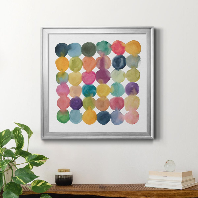 Spectrum Connections - Peinture sur toile encadrée, Cadre argenté, H 22,5 po x l 22,5 po x P 1,5 po