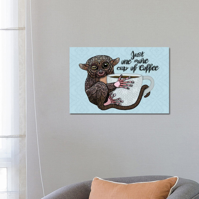 Tarsier Coffee by Angelika Parker - Wrapped Canvas Print, 66.04 cm H x 45.72 cm W