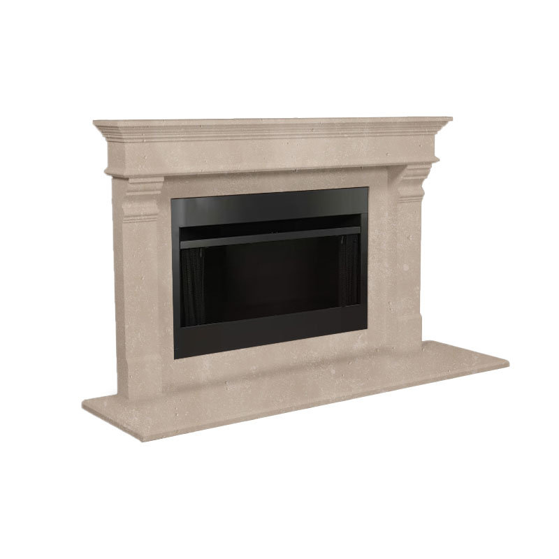 Pourtour de cheminée Salina , Travertin beige