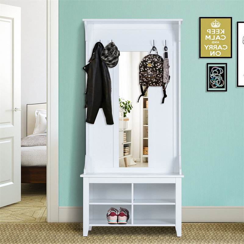 Hall Tree 80cm Wide with Shoe Storage