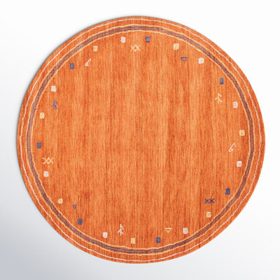 Danette Rust Hand-Loomed Wool Rug