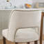Ensemble de 4 chaises de salle à manger en bois rembourrées en tissu-2120621597