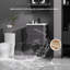 Meuble-lavabo de 16 po avec lavabo en céramique et porte d'armoire à fermeture en douceur, fixation murale flottante, bonde escamotable, siphon inclus, chêne (sans robinet), K1 (incluant A +)-1826925171-1826925174