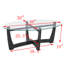 Table basse 48 po ovale en verre (table incluse seulement)