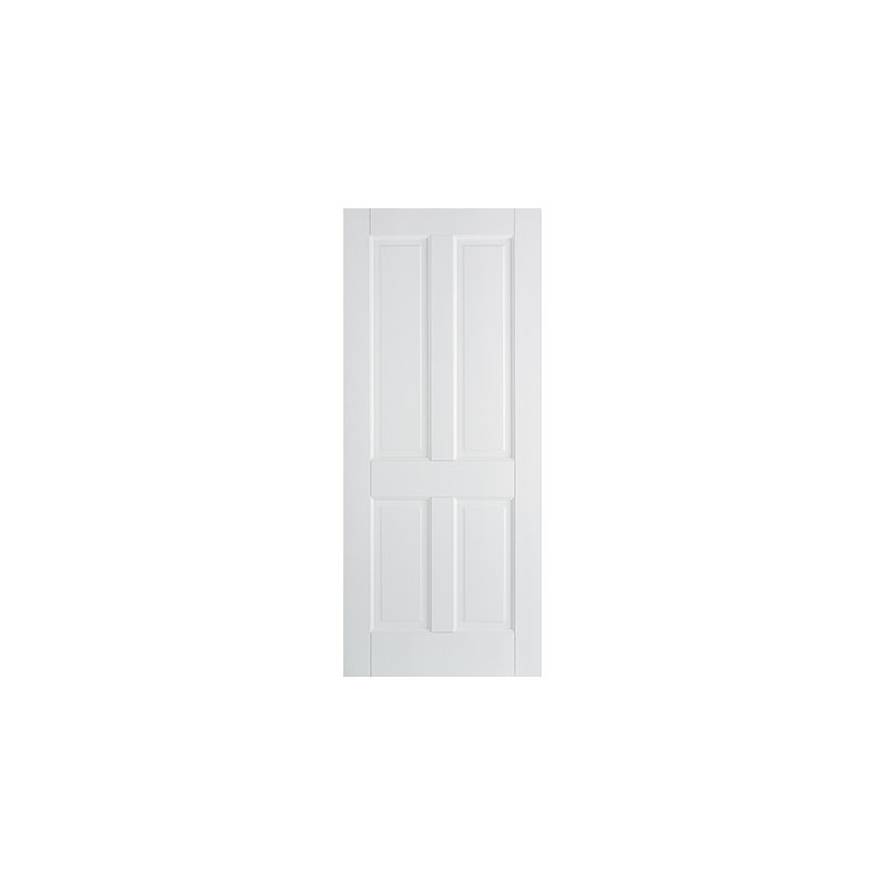 Canterbury 4P Primed White Internal Fire Door, 198.1cm H x 83.8cm W x 4.4cm D