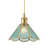 1-Blue round dimmable glass pendant light