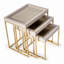 Ensemble de 3 tables gigognes Carmela - Ivoire chatoyant