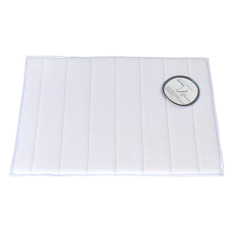 Tapis pour salle de bain en mousse viscoélastique antidérapante Zoar, l 16 po x L 24 po, Noir