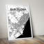« barcelone city map », reproduction d’impression sur affiche à motif encre-31737454