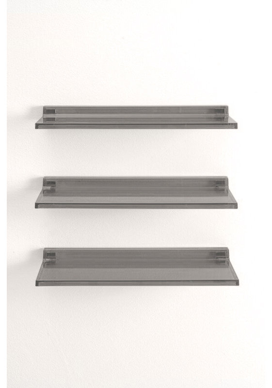 Kartell Floating Shelf, Smoky Gray