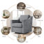Upholstered Swivel Armchair-1538903128
