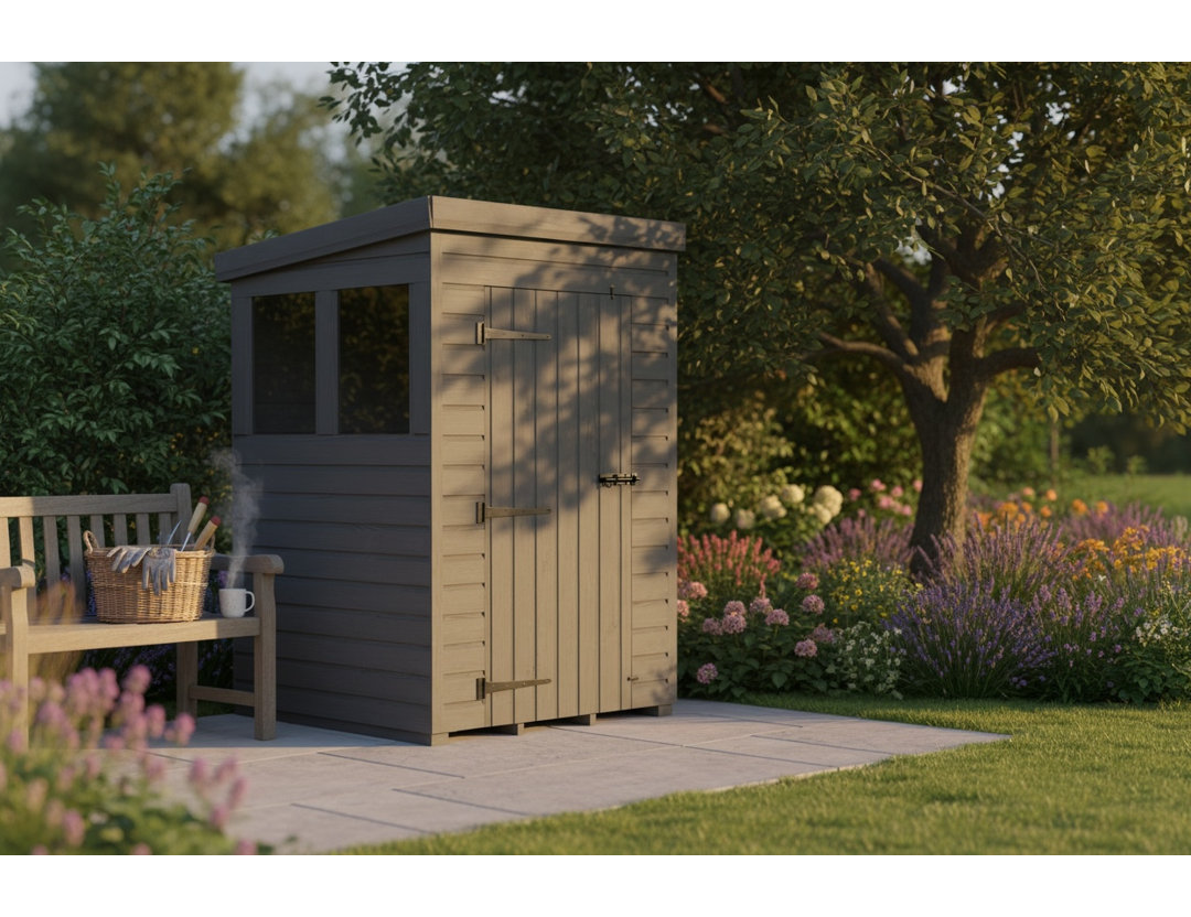 4x7 Pent Composite Shed