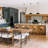 124 " Extendable Oak Rectangular Solid Wood Top with Solid Wood Base Dining Table