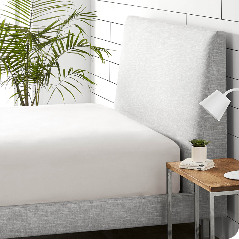 Drap-housse 100% coton Split-King, blanc