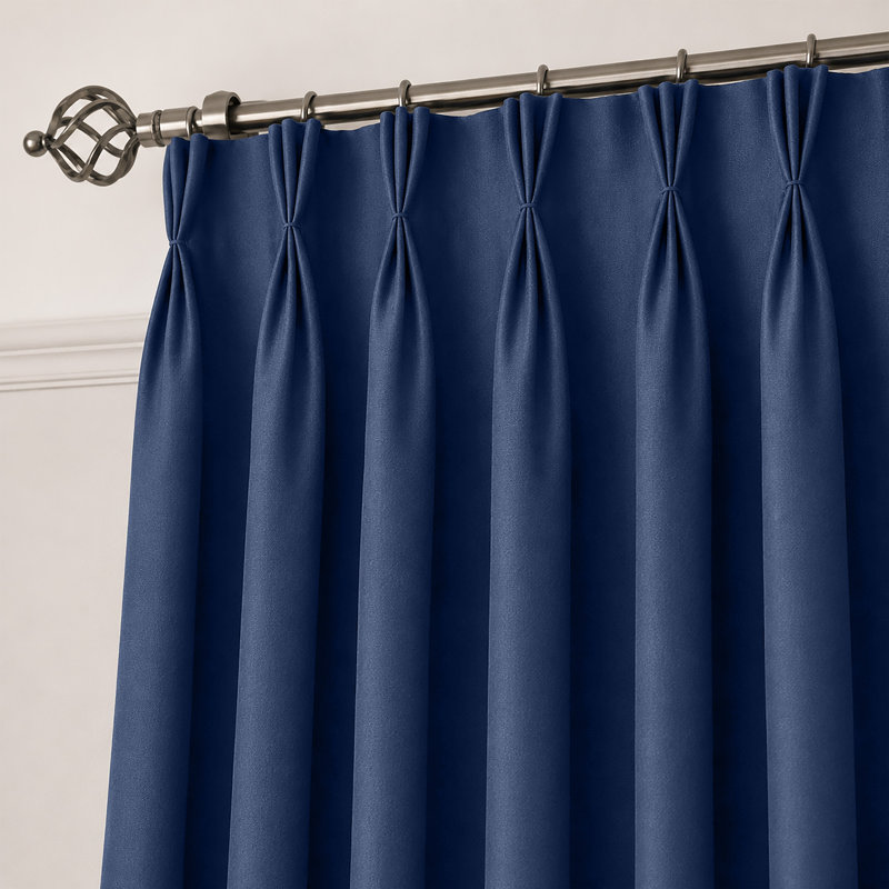 Room Darkening Single Curtain Panel, NAVY