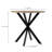 Brown 31.5 Inch Round Dining Table, Top, Metal Legs, Modern For 2 - 4 Guests 31.5" Construction, Seats 4, Contemporary Style