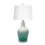 Jamantha Glass and Acrylic Table Lamp with Linen Shade