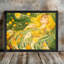 «Black Gustav Klimt», art abstrait avec femme et fleurs-413027220
