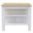 3-Shelf Kitchen Island White And Marble