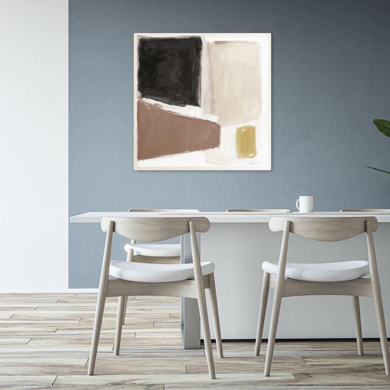 Neutral and Brew, art abstrait contemporain, H 32 po x l 32 po