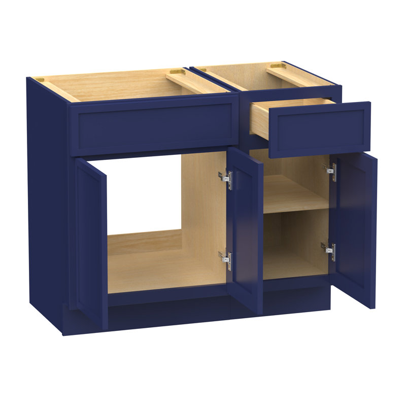 Base de meuble-lavabo simple 39 po seulement, Bleu